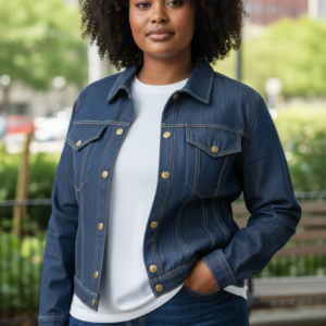DEMIN CROP JACKET